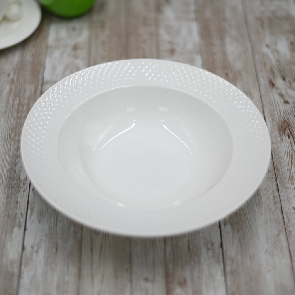 Fine Julia Porcelain Deep Plate Dinnerware Set For 6-3