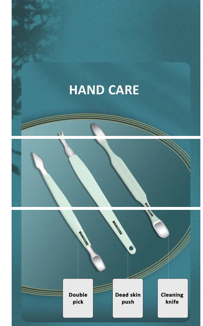 NNETM 12/16 Pcs Manicure Pedicure Facial Set  With Leather Case