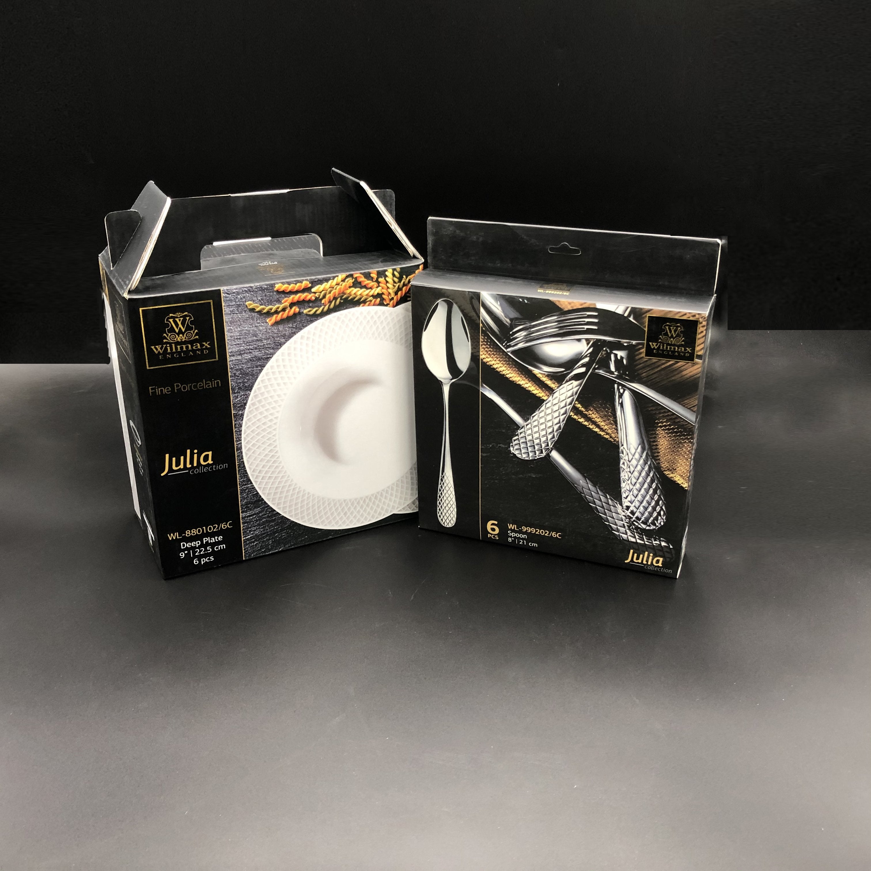 Fine Julia Porcelain Deep Plate Dinnerware Set For 6-0